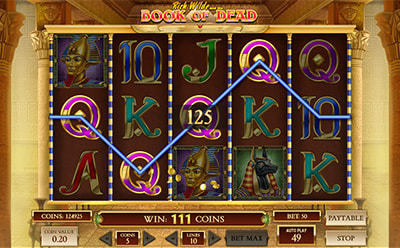 Book of Dead Slot Bonus game