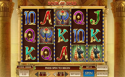 The Book of Dead Slot Game at the Betsson Maltese Online Casino