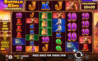 The Buffalo King Megaways Slot Game at the Mr Green Maltese Online Casino