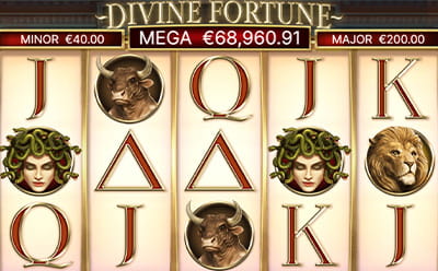 The Divine Fotrune Slot Game at the Playzee Maltese Online Casino