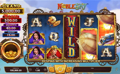 The Noble Sky Slot Game at the SpinCasino Maltese Online Casino