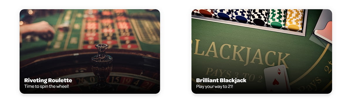 The SpinCasino Roulette, Blackjack & Other Table Games